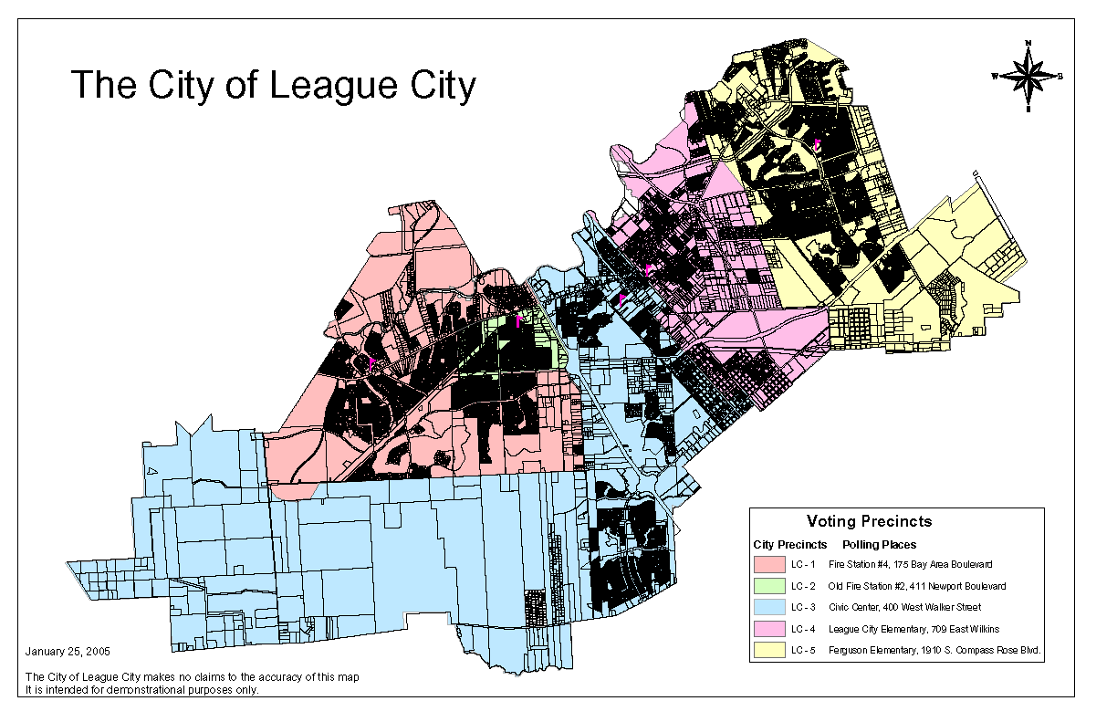 League City News - Precinct Map image